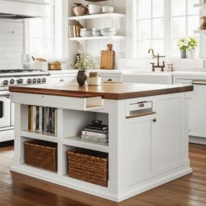 Imagem para o artigo: Farmhouse Kitchen Islands: 17 Genius Storage Hacks You'll Wish You Knew Sooner