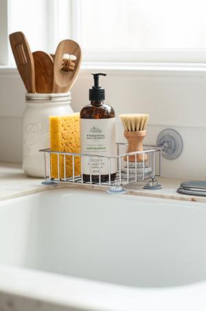 Imagem para o artigo: The 30-Second Hack for a Clutter-Free Farmhouse Kitchen Sink (Seriously!)